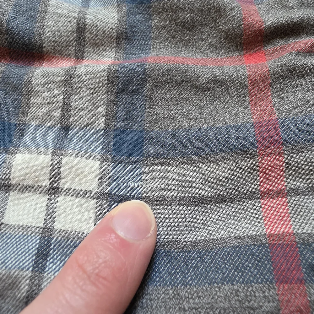 J. Crew Gray and Red Plaid Casual Shirt